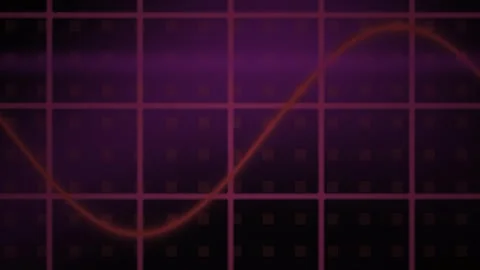 Purple background with red wave graph. Stock Footage 340040385
