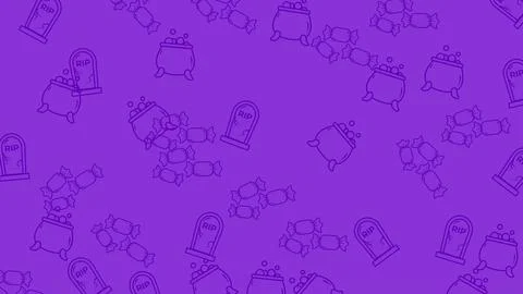 Purple background with repeating outlined objects, simple design. 스톡 일러스트