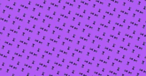 Purple background shows many small black birds flying various ways 스톡 일러스트