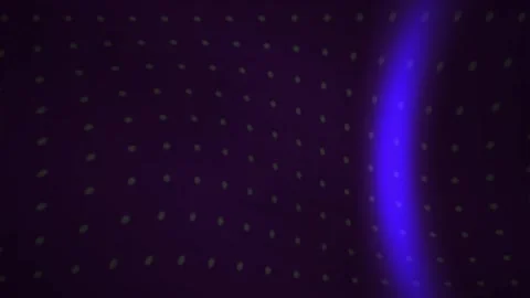 Purple Background with Vertical Neon Light and Wavy Grid Dots Motion Stock Footage 343751133
