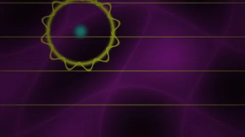 Purple background with yellow circle and green dot. Stock Footage 337491140
