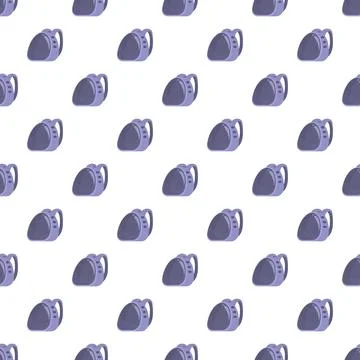 Purple backpack seamless pattern for education and travel Stock Illustration