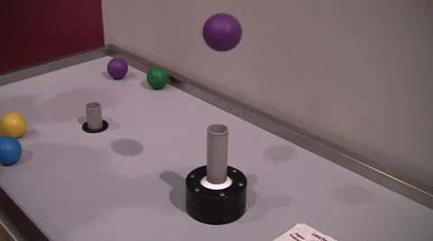 Purple ball levitates on air Stock Footage 40727604