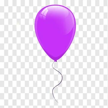 Purple balloons on a white background. Vector illustration Stock Illustration