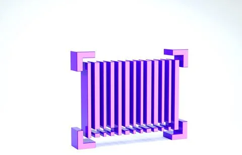 Purple Barcode icon isolated on white background. 3d illustration 3D render Illustrazione stock