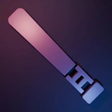 Purple Baseball bat icon isolated on purple-blue background. Minimalism con.. Stock Illustration