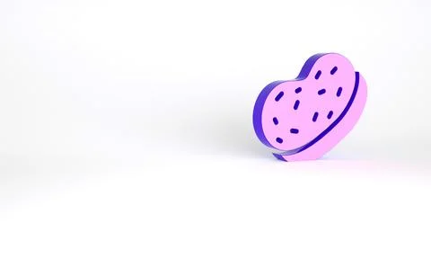 Purple Bath sponge icon isolated on white background. Sauna sponge. Minimalis Stock Illustration