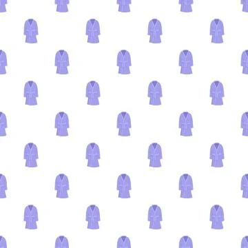 Purple bathrobe pattern repeating on white background 스톡 일러스트