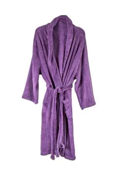 Purple bathrobe Stock Photos