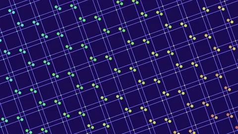 Purple big squares futuristic pattern with neon dots 스톡 동영상 195520093
