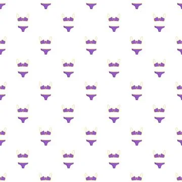 Purple bikini swimsuits pattern creating fashion background texture Illustrazione stock