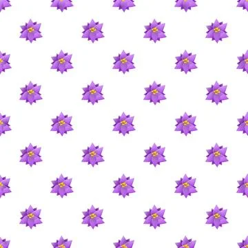 Purple blooming floral pattern creating seamless background Stock Illustration