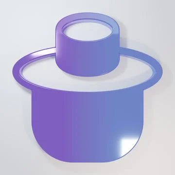 Purple-blue Beekeeper with protect hat icon isolated on grey background. Sp.. Illustrazione stock