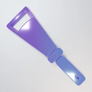 Purple-blue Beekeeping uncapping knife icon isolated on grey background. To.. Illustrazione stock