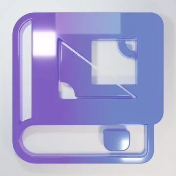 Purple-blue Book about geometry icon isolated on grey background. Minimalis.. イラスト素材