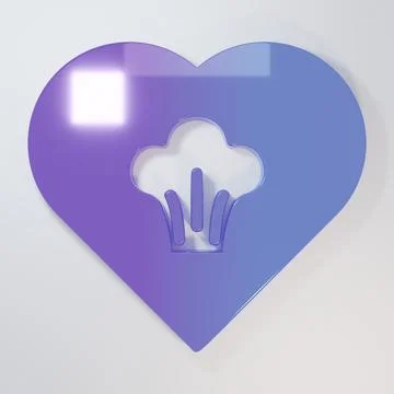 Purple-blue Chef hat icon isolated on grey background. Cooking symbol. Cook.. イラスト素材