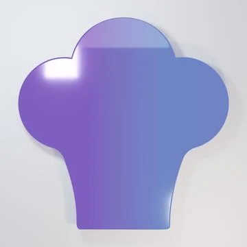 Purple-blue Chef hat icon isolated on grey background. Cooking symbol. Cook.. イラスト素材