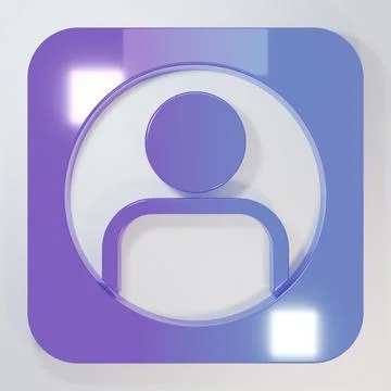 Purple-blue Create account screen icon isolated on grey background. Minimal.. Stock Illustration