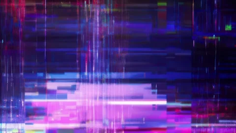 Purple Blue Digital Glitch Blocks Abstract Background 스톡 동영상 328275080