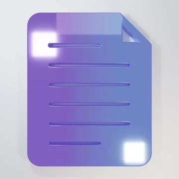 Purple-blue File document icon isolated on grey background. Checklist icon... Stock Illustration