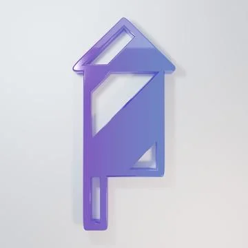 Purple-blue Firework rocket icon isolated on grey background. Concept of fu.. Stock Illustration