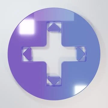 Purple-blue Game controller or joystick for game console icon isolated on g.. Stock Illustration