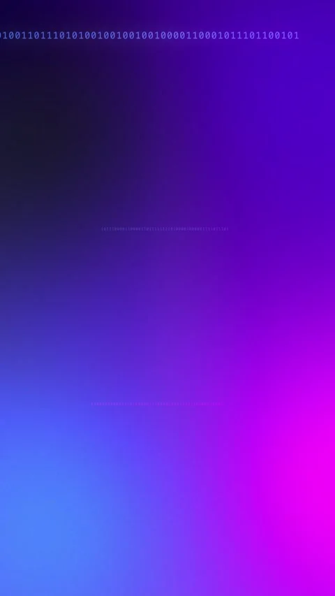 Purple blue gradient with glowing binary code, Seamless Loop Stock Footage 341856835