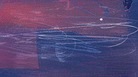 Purple Blue Grunge Texture With White Scribbles And Layered Color Fields Video stock 335892907