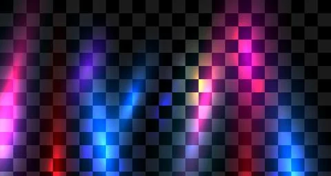 Purple blue light leak effect background. Film bokeh flare overlay. Vintage neon イラスト素材