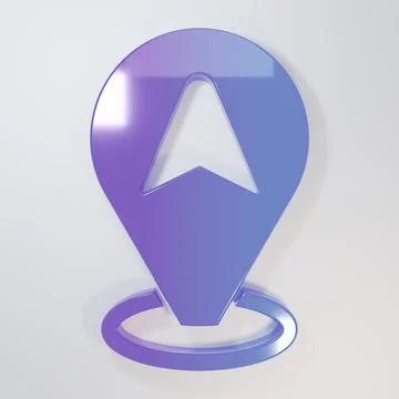 Purple-blue Map pointer with taxi car icon isolated on grey background. Loc.. 스톡 일러스트