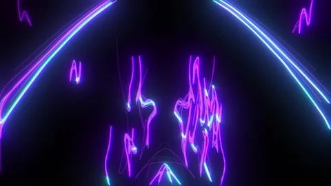 Purple Blue Neon Waveform Stock Footage 326752174