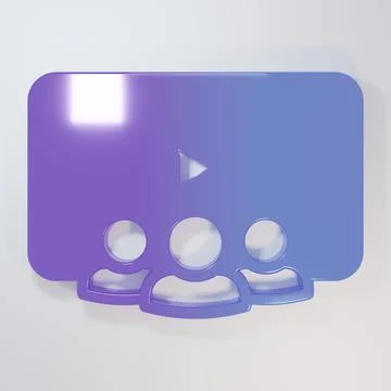 Purple-blue Online class icon isolated on grey background. Online education.. イラスト素材