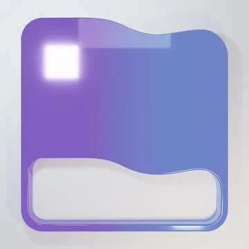 Purple-blue Rectangular pillow icon isolated on grey background. Cushion si.. Stock Illustration