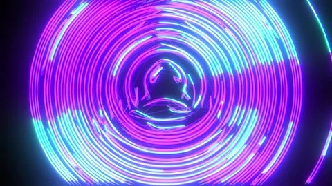 Purple Blue Ring Light Tunnel VJ Loop Stock Footage 326745937