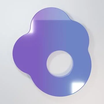 Purple-blue Scrambled egg icon isolated on grey background. Home cooked foo.. Stock Illustration