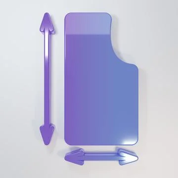 Purple-blue Sewing pattern icon isolated on grey background. Markings for s.. Stock Illustration