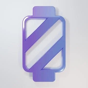 Purple-blue Sewing thread on spool icon isolated on grey background. Yarn s.. Illustrazione stock