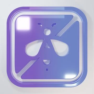 Purple-blue Stop bee icon isolated on grey background. Sweet natural food. .. Illustrazione stock