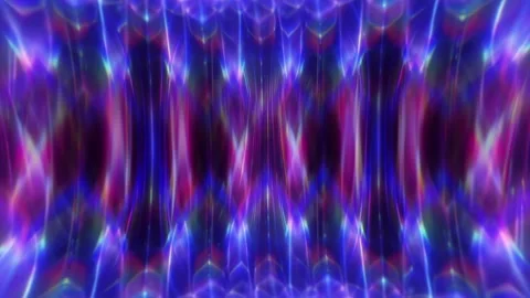 Purple Blue Symmetrical Neon Pattern Background Seamless Loop 動画素材 343143426