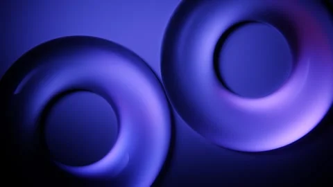 Purple blue torus background with smooth gradient loop motion Stock Footage 347809224