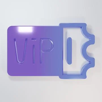 Purple-blue Train ticket icon isolated on grey background. Travel by railwa.. Stock Illustration