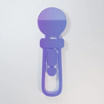 Purple-blue VR controller game icon isolated on grey background. Virtual re.. Stock Illustration