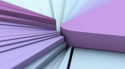Purple, blue, white broken surface, close-up.. 3d render. Stock Illustration