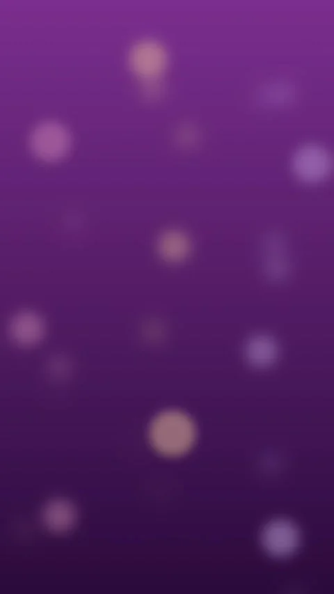 Purple bokeh lights blurred on violet gradient background. 2d animation Stock Footage 341319459
