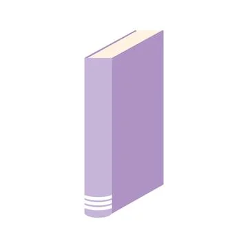 Purple book in a white background Ilustração Stock