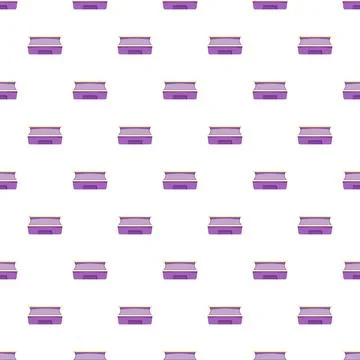 Purple books stack seamless pattern learning literature イラスト素材