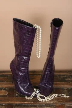Purple Boots Stock Photos