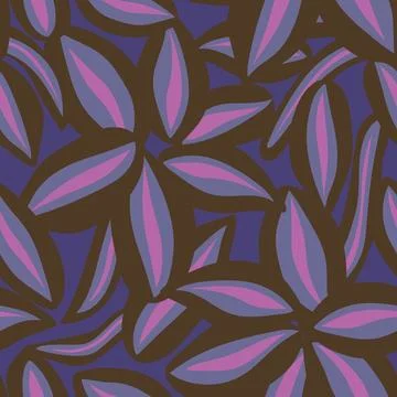 Purple Botanical Floral seamless pattern design 스톡 일러스트