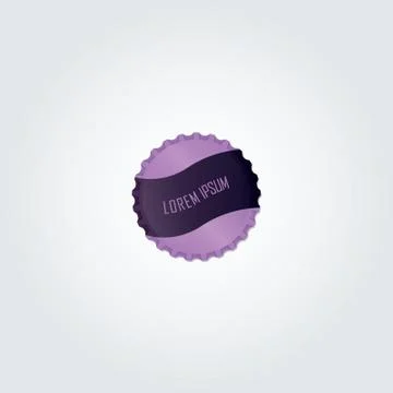 Purple bottlecap vector design Иллюстрация