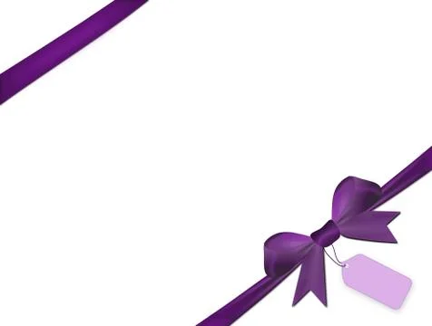 Purple bow isolated on a white background Stock Illustration